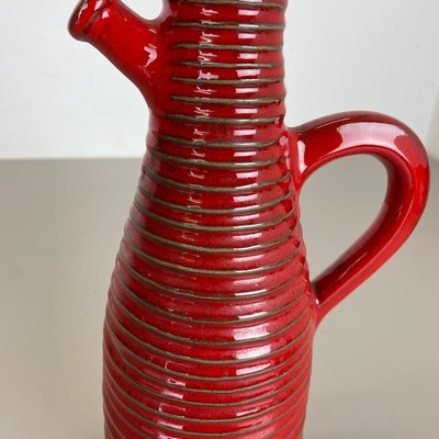 Red Ceramic Studio Pottery Vase from Marei Keramik, Germany, 1970-QZ-1120672