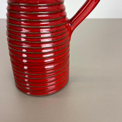 Red Ceramic Studio Pottery Vase from Marei Keramik, Germany, 1970-QZ-1120672