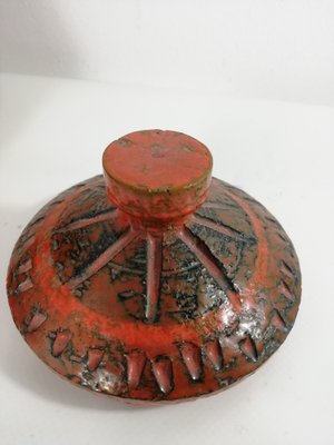 Red Ceramic Vase, 1960s-HNE-1449034