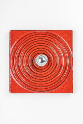 Red Ceramic Wall Light, Germany, 1970s-UGR-1444421