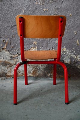 Red Children's School Chair, 1960s-AIU-1796010