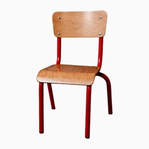 Red Children's School Chair, 1960s-AIU-1796010