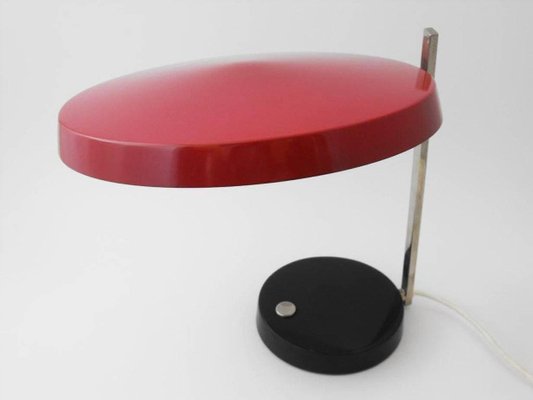 Red, Chrome and Black Oslo Desk Lamp by Heinz Pfaender, 1962-VDW-619289