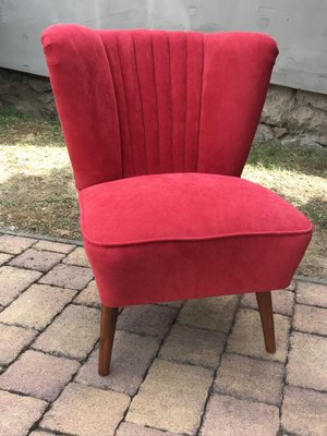 Red Cocktail Chair, 1950s-OXJ-1007306