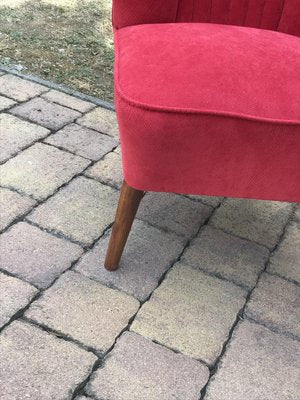 Red Cocktail Chair, 1950s-OXJ-1007306