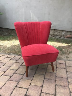 Red Cocktail Chair, 1950s-OXJ-1007306