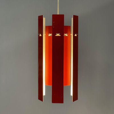 Red Cocktail Pendant by Henning Rehhof for Fog & Morup, 1970s-ZT-1287067