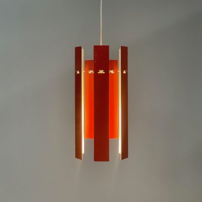 Red Cocktail Pendant by Henning Rehhof for Fog & Morup, 1970s-ZT-1287067