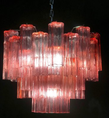 Red Coral Murano Glass Tronchi Chandeliers, 1970, Set of 2-MBH-1032395