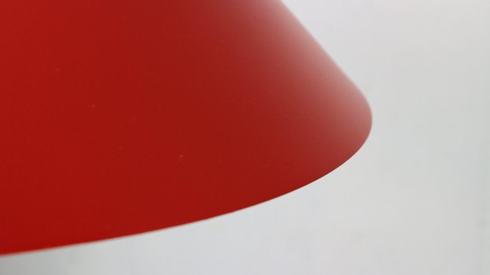 Red Counter Balance Ceiling Lamp attributed to J.J.J. Hoogervorst for Anvia Holland, 1950s-DT-2026165