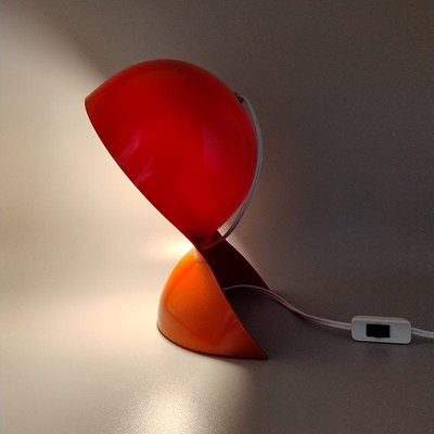 Red Dalù Table Lamp by Vico Magistretti for Artemide, 1960s-QGR-2032154