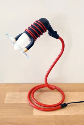 Red Desk Lamp, 1980s-RNR-1332277