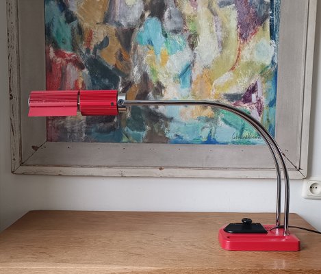 Red Desk Lamp by Frauenknecht, 1970s-GO-1797540