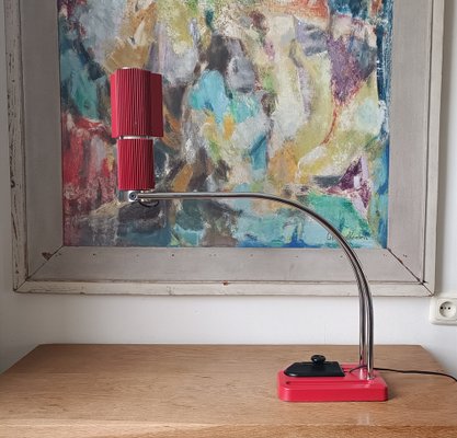 Red Desk Lamp by Frauenknecht, 1970s-GO-1797540