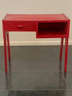 Red Desk with Drawer and Compartment, 1950s-IJR-1723105