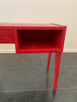 Red Desk with Drawer and Compartment, 1950s-IJR-1723105