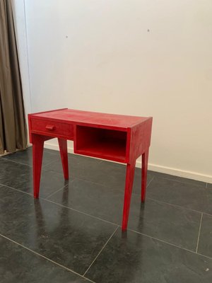 Red Desk with Drawer and Compartment, 1950s-IJR-1723105