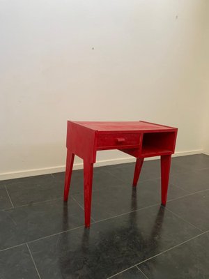 Red Desk with Drawer and Compartment, 1950s-IJR-1723105