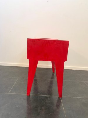 Red Desk with Drawer and Compartment, 1950s-IJR-1723105