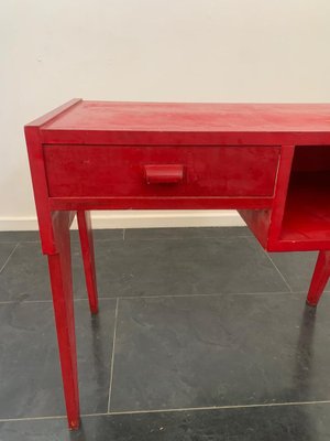 Red Desk with Drawer and Compartment, 1950s-IJR-1723105