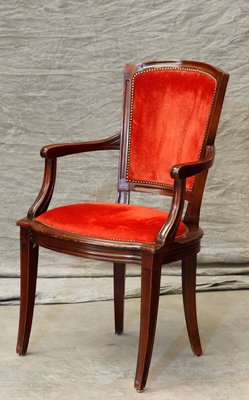 Red Dining Chairs, Set of 6-PTH-1338112