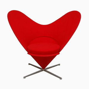 Red Fabric Heart Chair by Verner Panton for Vitra-MTD-1400636