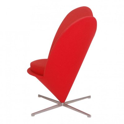 Red Fabric Heart Cone Chair by Verner Panton for Vitra-MTD-1400635