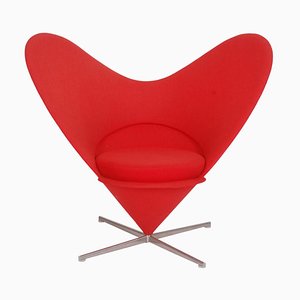 Red Fabric Heart Cone Chair by Verner Panton for Vitra-MTD-1400635