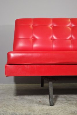 Red Faux Leather Sofa, 1970s-KNM-891430