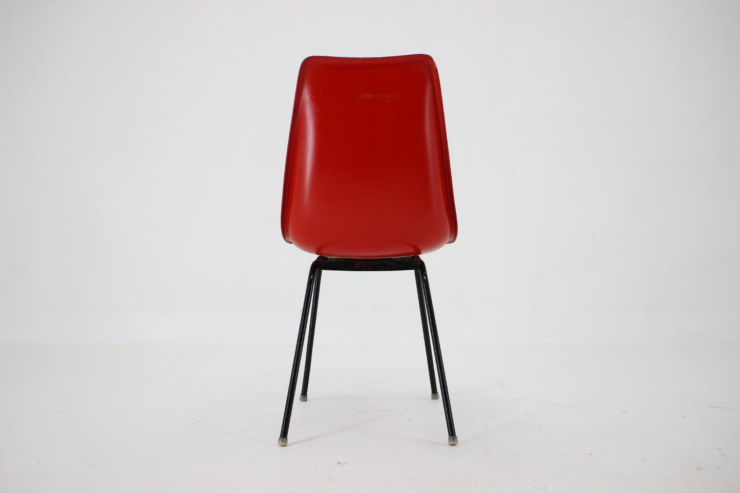 Red Fiberglass Dining or Desk Chair, Czechoslovakia, 1960s