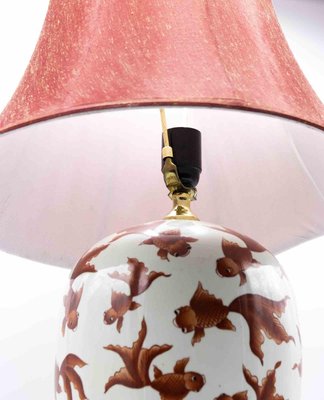 Red Fish Lamps, Half of 20th Century, Set of 2-ZCI-996218