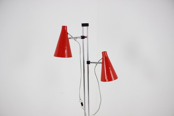 Red Floor Lamp attributed to Lidokov, 1960s-TZ-1398624