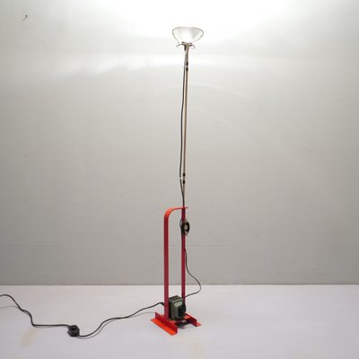 Red Floor Lamp by Toio Achille Pier Castiglioni for Flos, 1960s-RST-1245023