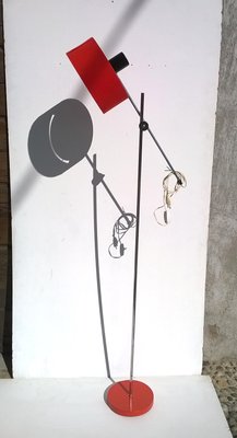 Red Floor Lamp from Stilux, 1960s-EI-324556