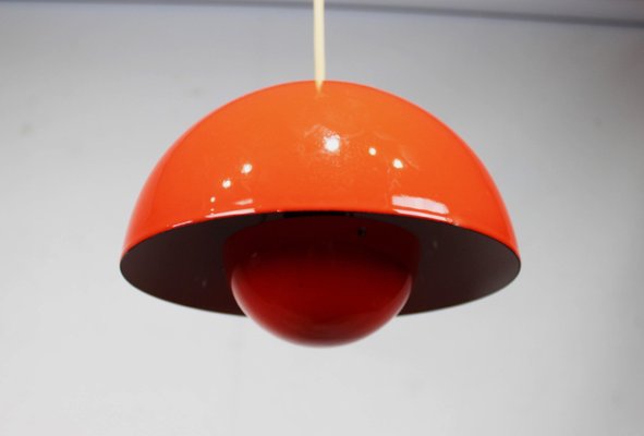 Red Flowerpot Model VP1 Pendant by Verner Panton, 1970s-UY-705985