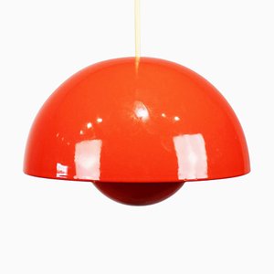 Red Flowerpot Model VP1 Pendant by Verner Panton, 1970s-UY-705985