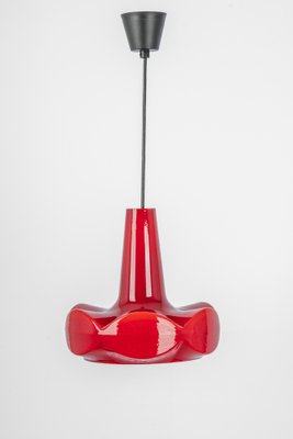 Red Glass Pendant Light attributed to Peill Putzler, Germany, 1970s-UGR-1446850