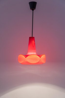 Red Glass Pendant Light attributed to Peill Putzler, Germany, 1970s-UGR-1446850