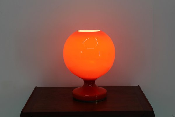 Red Glass Table Lamp by Stefan Tabery, 1960s-TZ-680954