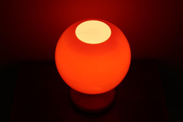 Red Glass Table Lamp by Stefan Tabery, 1960s-TZ-680954