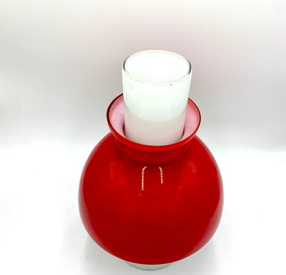 Red Glass Table Lamp, Czech Republic, 1960s-BXB-1118498