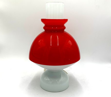 Red Glass Table Lamp, Czech Republic, 1960s-BXB-1118498