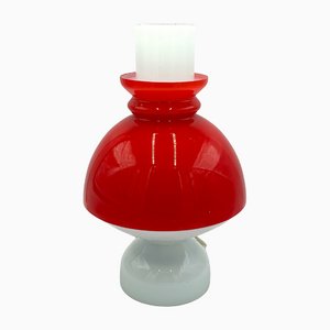 Red Glass Table Lamp, Czech Republic, 1960s-BXB-1118498