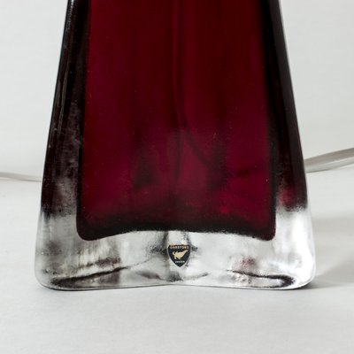 Red Glass Table Lamps by Carl Fagerlund for Orrefors, 1960s, Set of 2-NL-800639