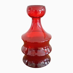 Red Glass Vase by Cari Zalloni for WMF, 1960s-OV-827954