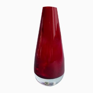 Red Glass Vase from Reijmyre, Sweden, 1950s-WK-748690