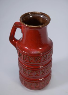 Red Glazed Ceramic Vase, 1960s-NEN-2021776