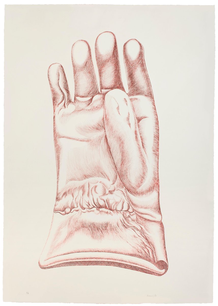 Red Glove - Original Etching by Giacomo Porzano - 1972 1972