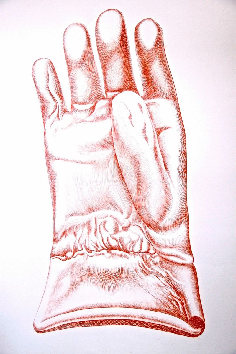 Red Glove - Original Etching by Giacomo Porzano - 1972 1972