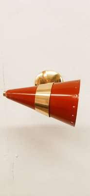 Red & Gold Adjustable Cone Sconce-QLH-1326283